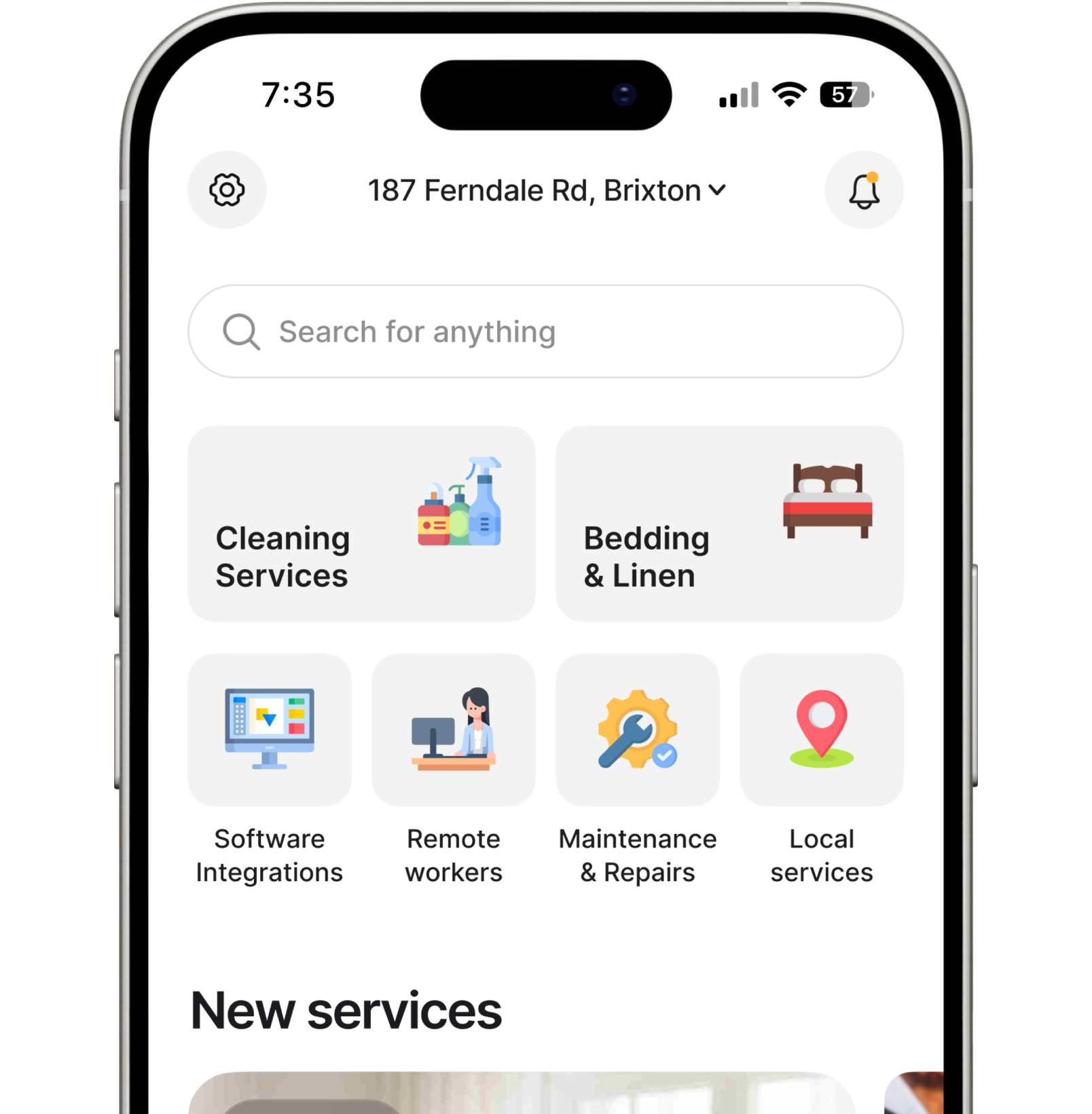 App screen