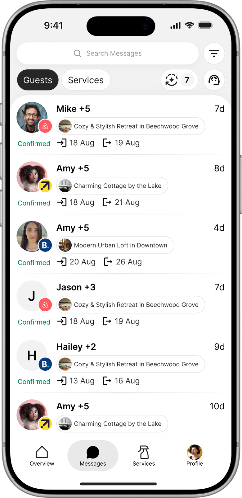 Hububb unified inbox on mobile